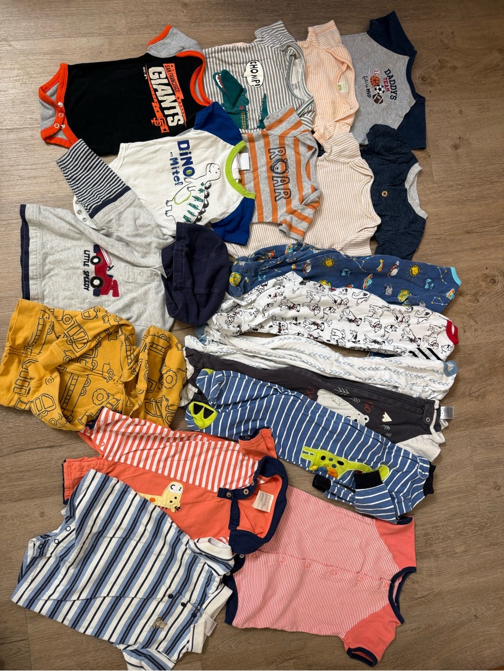 Assorted Kids Short-Sleeve One-Piece Bodysuit Set - Multi-Color